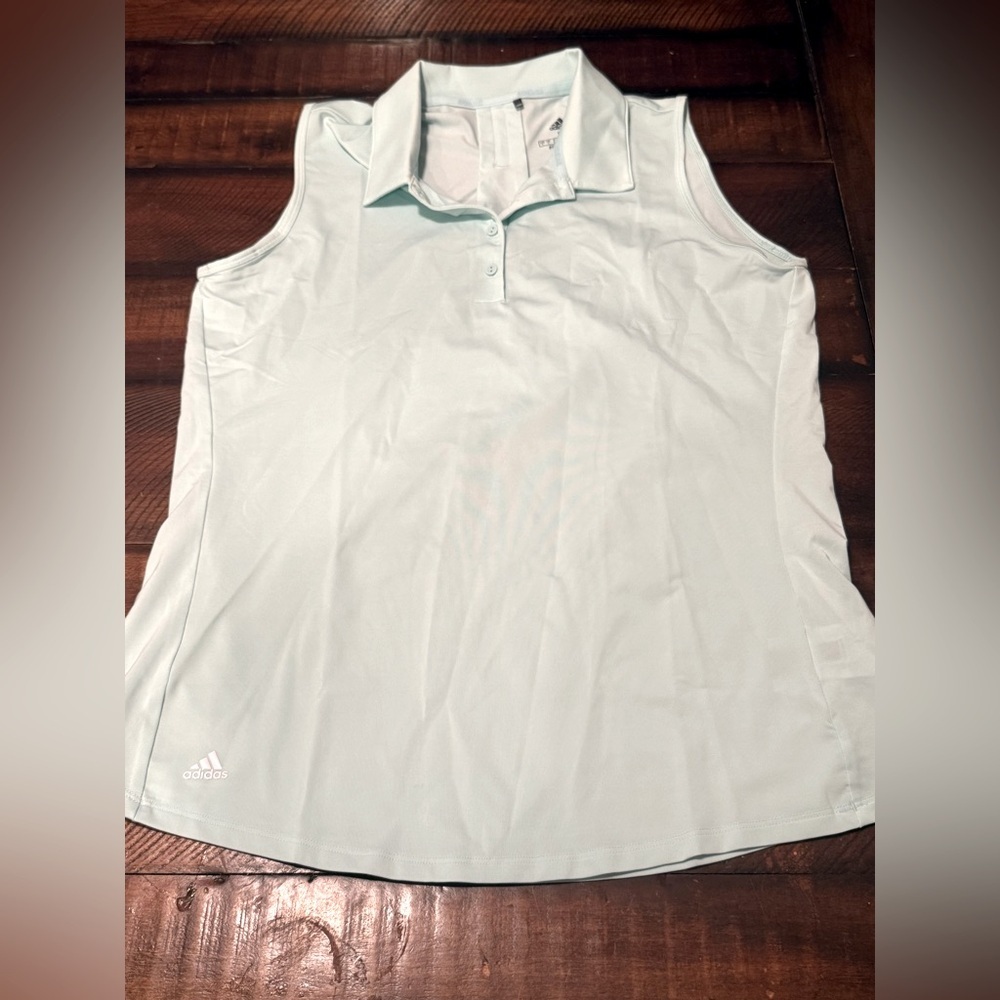 Women’s size L primegreen adidas golf sweat‎ wicking collared tank